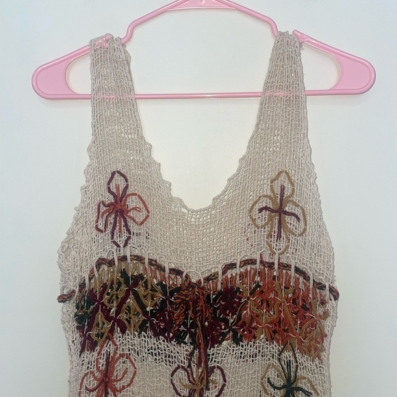 Multi-Colored Floral Crochet Dress Size Small - Picture 4 of 5